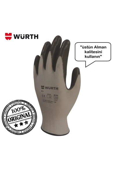 Würth Mekanikçi Iş Eldiveni Siyah 9/large 12 Çift ürün görseli 1