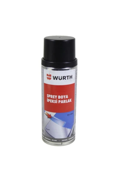 Würth İpeksi Parlak Siyah Sprey Tampon Boyası 400 ml ürün görseli 1