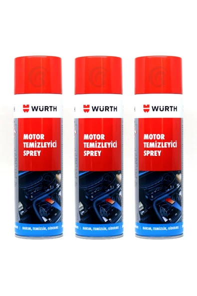 Würth 3x Motor Temizleyici Sprey 500 ml (SU GEREKMEZ) ürün görseli 1