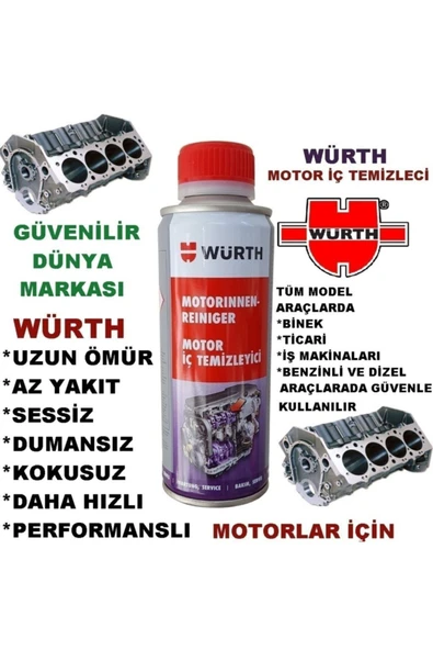 Würth Motor Iç Temizleme Sessiz Ve Dumansız Motorlar 200 Ml ürün görseli 1