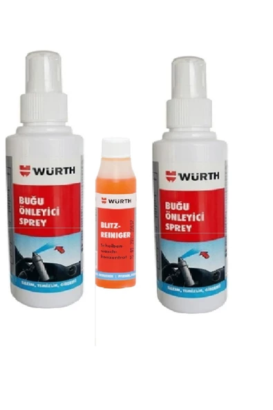 Würth Buğu Önleyici Sprey 2 Adet & Konsantre Cam Sabunu 1 Adet ürün görseli 1