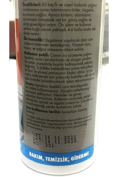 Würth Yağmur Kaydırıcı Sprey - Resim 3