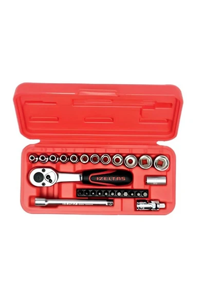 1/4” Altı Köşe Lokma Anahtar ve Bits Set (27 parça, mm) ürün görseli 1
