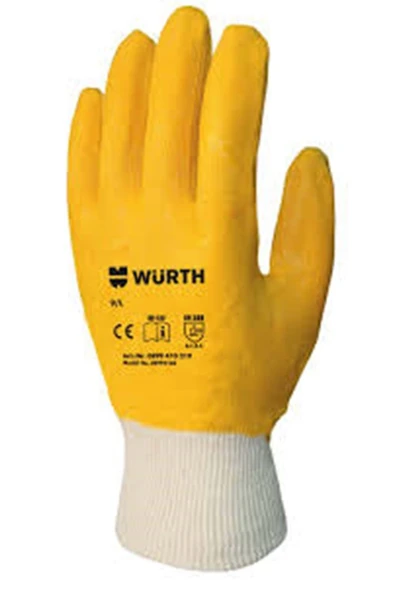 Würth 0899 410 219 Sarı 9 Mekanikçi Eldiveni Nitril ürün görseli 1