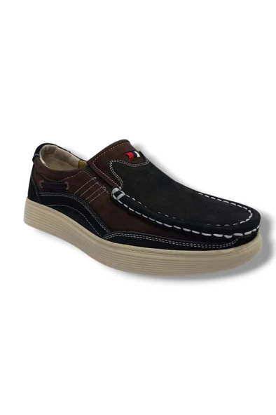 Master 1709-25 Hakiki Nubuk Deri Casual Erkek Ayakkabı Siyah Kahve Buz ürün görseli 1