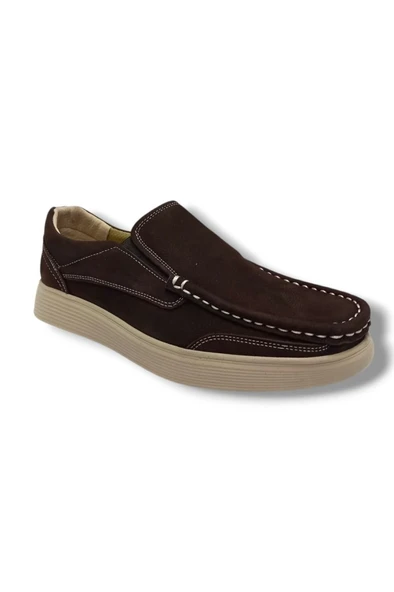 Master 1713-25 Hakiki Nubuk Deri Casual Erkek Ayakkabı Kahve Buz ürün görseli 1
