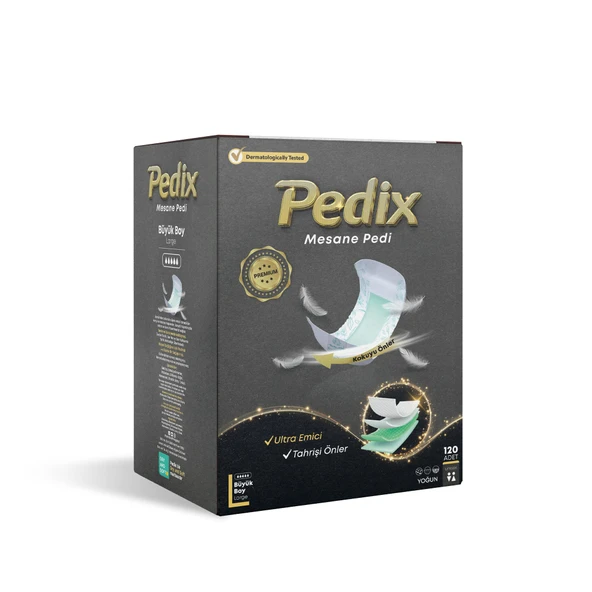 PEDİX Premium Mesane Pedi Unısex Büyük Boy Large (L) 120 Adet ürün görseli 1