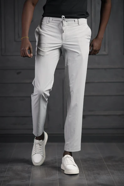 Beli Lastikli Ve İplikli Likralı Yazlık İnce Paraşüt Kumaş Jogger Pantolon ürün görseli 1