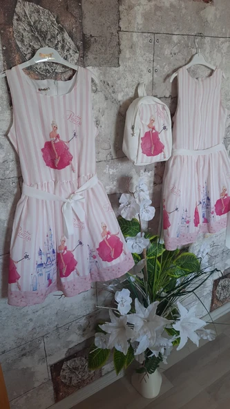 Pampal princess askılı elbise pembe ürün görseli 1