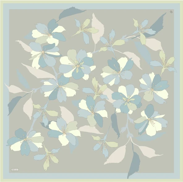 Saf İpek Eşarp 4100D (Twill İpek) - Resim 4