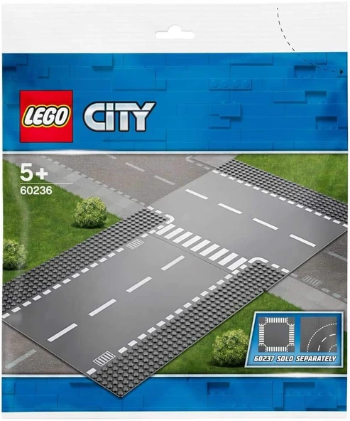LEGO 60236 City Düz Ve T Kavşak Yapım Kiti (2 Parça) ürün görseli 1