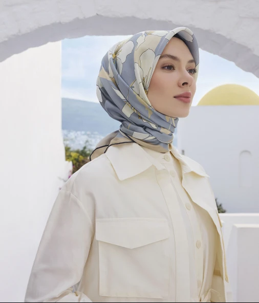 Saf İpek Eşarp 4100D (Twill İpek) ürün görseli 1
