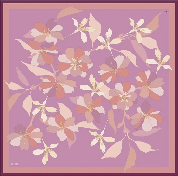 Saf İpek Eşarp 4100D (Twill İpek) - Resim 7