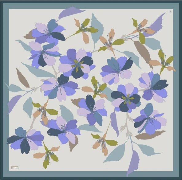 Saf İpek Eşarp 4100D (Twill İpek) - Resim 6