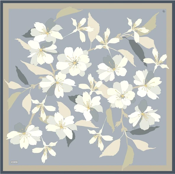Saf İpek Eşarp 4100D (Twill İpek) - Resim 2