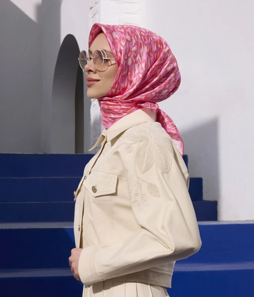 Saf İpek Eşarp 4103D (Twill İpek) ürün görseli 1