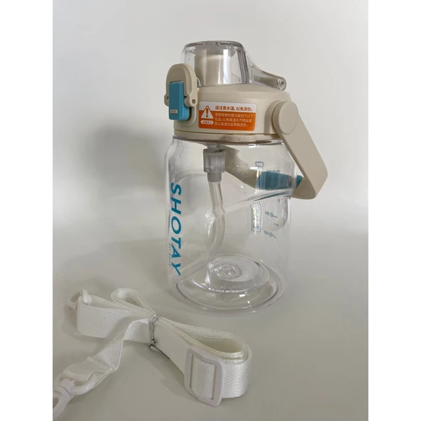 Shotay Plastik Matara 1000 Ml. Beyaz - Resim 4