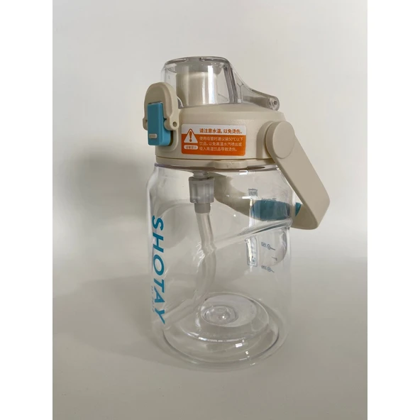 Shotay Plastik Matara 1000 Ml. Beyaz - Resim 3