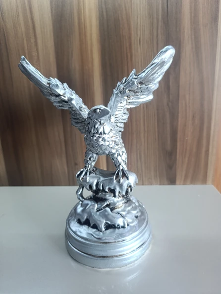 kırılmaz polyester,beyaz renk kartal biblo - Resim 6