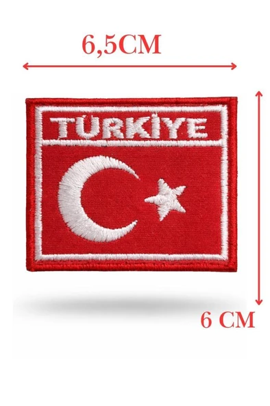 Single Sword Türkiye Yazılı Nakış Türk Bayrağı ürün görseli 1