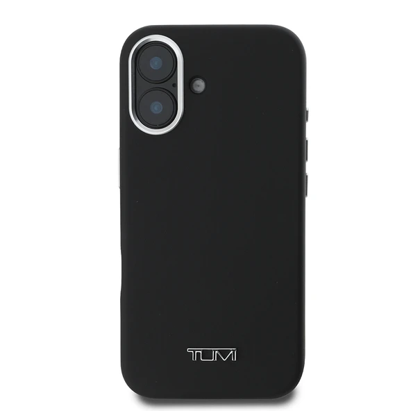 TUMI iPhone 16 Kılıf TUMI Orjinal Lisanslı M-safe Şarj Özellikli Metal Yazı Logolu PU Deri Kapak ürün görseli 1