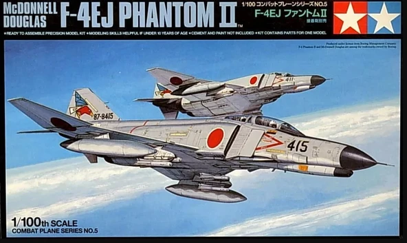 Tamiya 1:100 McDonnell Douglas F-4EJ Plastic Model Kit ürün görseli 1