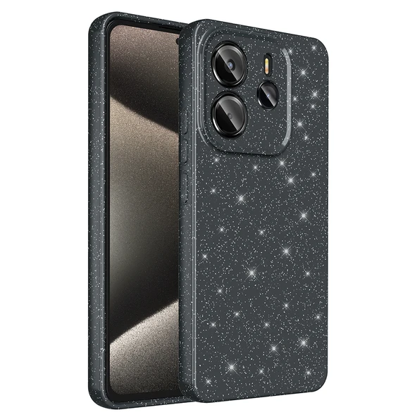 HEPTEKİLETİŞİM Xiaomi Redmi Note 14 5G Kılıf Kamera Korumalı Simli Renkli Parlak Silikon Kapak (Koton) ürün görseli 1