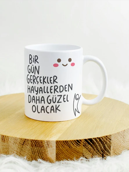 DeepCraft Eğlenceli Güzel Sözler Kupa Hediyelik Kupa 300ML ürün görseli 1
