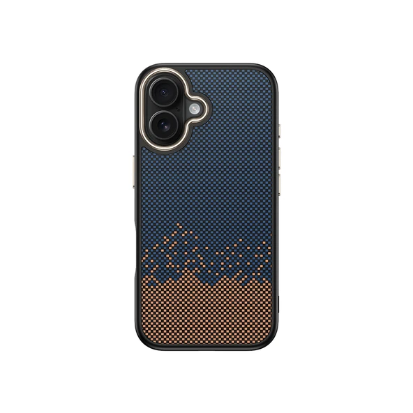 HEPTEKİLETİŞİM Apple iPhone 16 Plus  Kılıf M-safe Şarj Özellikli Karbon Fiber Görünümlü Kapak (ANTİNA) ürün görseli 1