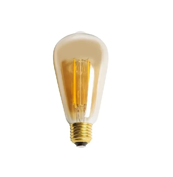 Cata CT-4350 Amber Rustik LED Ampul 4W E27 Duylu Dekoratif Filament Lamba 2700K ürün görseli 1
