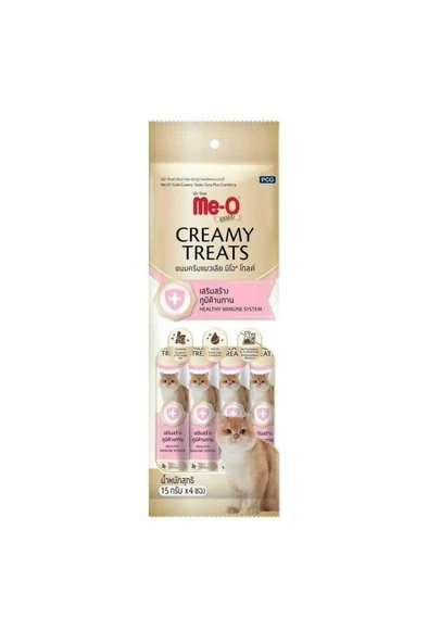 Me-O Bağışıklık SisMe-O Gold Creamy Ton Balıklı ve Turna Yemişi Kedi Ödül Maması 15 Gr x 4 Adet ürün görseli 1