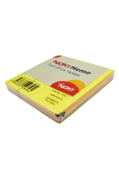 Noki Memo Stick Notes 75x75 mm Küp Neon Yapışkanlı Not Kağıdı 100 Yaprak 12042 ürün görseli 1
