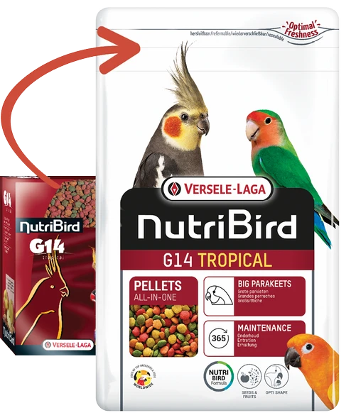 Versele Laga Nutrıbırd G14 Tropıcal Paraket Pelet Yem 1kg ürün görseli 1