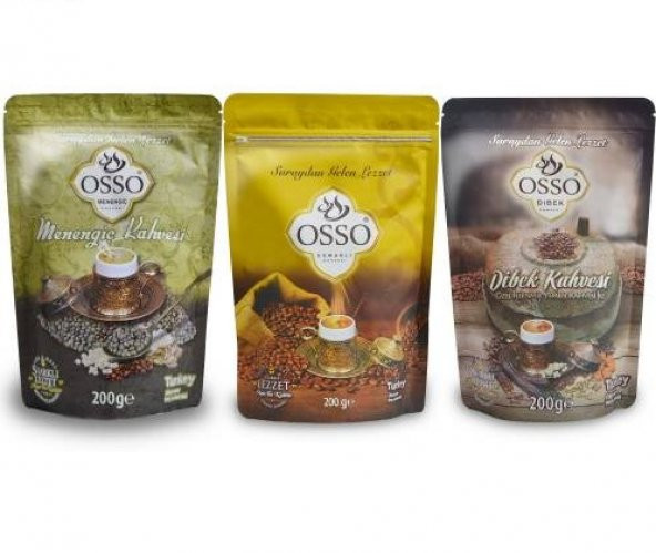Osso Osmanlı-Dibek-Menengiç Kahvesi 200 Gr 3 LÜ Paket ürün görseli 1