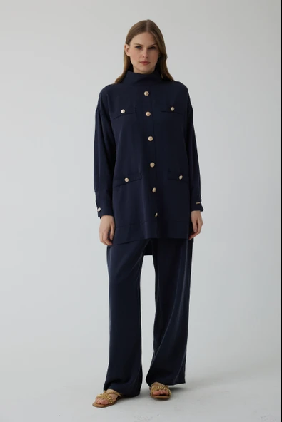 GOLD DÜĞMELİ TENCEL TAKIM - Resim 4