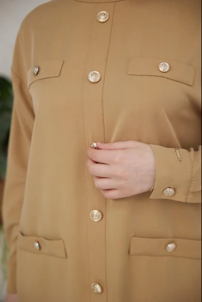 GOLD DÜĞMELİ TENCEL TAKIM - Resim 3