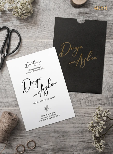 aldialiyor  4056 EKOLİFE DÜĞÜN VE NİŞAN DAVETİYESİ 500 ADET AL 200 ADET BİZDEN ürün görseli 1