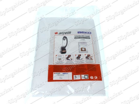 Arçelik S 4935 Tornado Eco Champ 20 Adet Toz Torbası ürün görseli 1