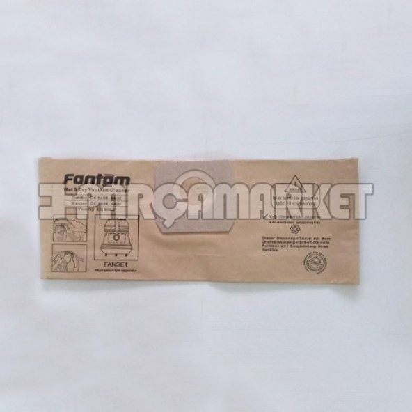 Fantom Master WD 2750 Süpürge Toz Torbası 10 Adet ürün görseli 1