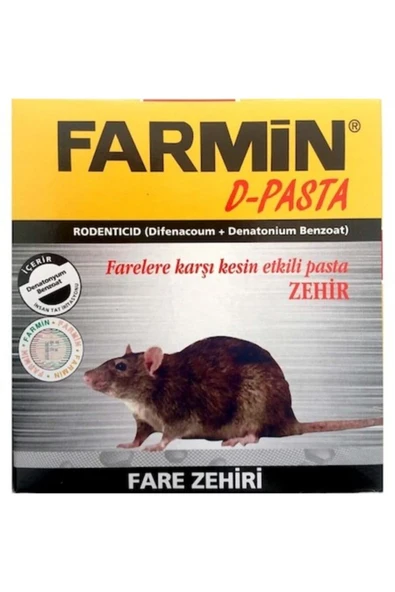 FARMİN D- PASTA FARE ZEHİRİ BÖCEK VE HAŞERE ILACI 90 GR. ürün görseli 1