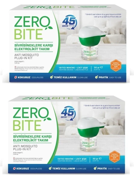 Zero Bite Elektrolikit Makine+Yedek 45 Gece x 2 Adet ürün görseli 1