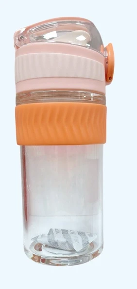 Vagonlife 400 ml Glass Bottle Cam Suluk Pembe ürün görseli 1