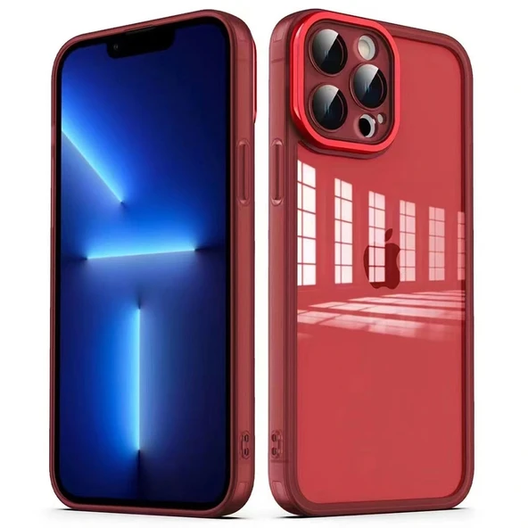 iPhone 12 Pro Max Kılıf Kamera Korumalı Transparan Post Kapak ürün görseli 1