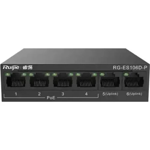 Reyee RG-ES106D-P 6 PORT 10/100 FAST TAK ÇALISTIR ürün görseli 1