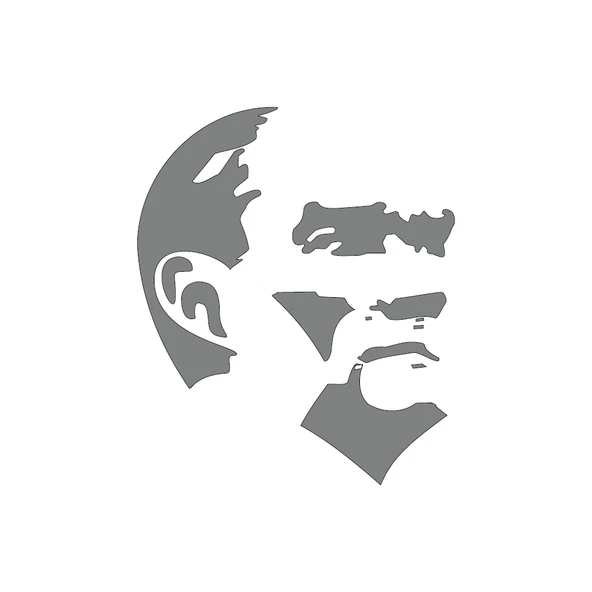 Mustafa Kemal Atatürk Silüet Sticker 17x17 cm ürün görseli 1