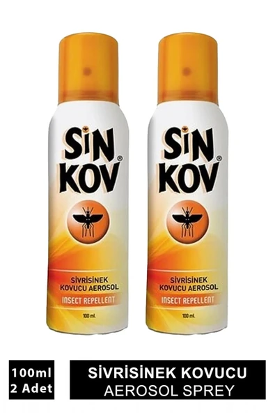 Sinkov Sivrisinek Ve Karasinek Kovucu Aerosol Deo Sprey 100 Ml x 2 Adet ürün görseli 1