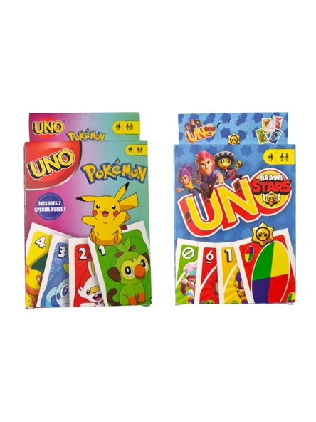 Pokemon Uno ve Brawl Stars Uno Oyun Kartları ürün görseli 1