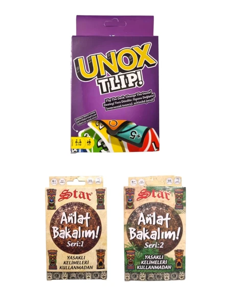 Unox Tlip + Anlat Bakalım Seri 1 + Seri 2 Oyun Kartı - 3 Lü Set ürün görseli 1