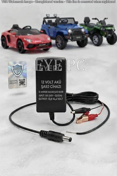 Akülü Atv Araba Jeep 12 Volt Akü Şarj Cihazı Şarz Aleti Adaptör 1 Amper Kesicili ürün görseli 1