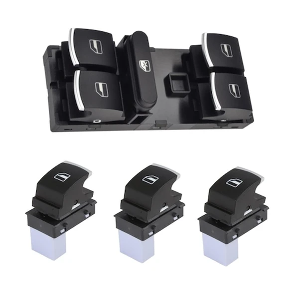 Volkswagen Passat B6 B7 2006-2014 ile uyumlu Cam Açma Düğme Anahtarı Takımı ürün görseli 1